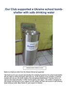 Water fountain for Ukraine School